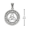 925 Silver Triple Goddess Triquetra Amulet Celtic Knotwork Jewelry