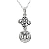 Goddess Pendant Witch Jewelry - .925 Sterling Silver Wiccan Pentacle Necklace