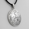 Archangel Samael Talisman Pendant on a Black Cord Necklace