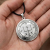 Archangel Raphael Silver Pendant with an Engraved Angel Sigil Seal