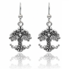 .925 Sterling Silver World Tree Earrings with Interlaced Roots and Branches