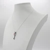 Purple Gemstone Modern Silver Celtic Triquetra Amethyst Necklace
