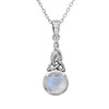 Celtic Motherhood Knot Pendant .925 Silver Moonstone Necklace Art