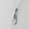 Celtic Rainbow Moonstone Pendant Necklace