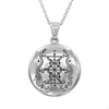 Sterling Silver Papa Damballah Voodoo Veve Necklace, Spiritual Metaphysical Occult Sigil