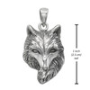 Fox Head Pendant Necklace Measurement 1 inch 25 mm tall