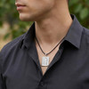 First Pentacle of the Moon Necklace with a Polished Silver Talisman