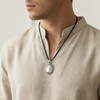 Spirits Talisman Medallion Pendant with Angelic Names in Silver