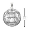 Protection Talisman Pendant Necklace with Engraved Saturn Sigil Silver