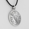 Safe Travel Medallion Necklace Featuring a Silver Protection Sigil