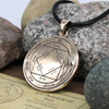 Third Pentacle of the Sun Pendant Necklace - Bronze King Solomon Sigil Jewelry