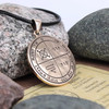 King Solomon Sigil Necklace - Solid Bronze 3rd Pentacle of Jupiter Talisman for Protection Jewelry