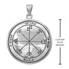 Saturn Third Pentacle Necklace Featuring a Polished Silver Medallion