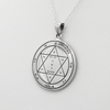 King Solomon Seals Amulet Second Pentacle of Mars  key of Solomon Talisman Necklace