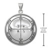 King Solomon Talisman Necklace Fourth Pentacle of Mars Silver Medallion