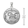 Mars 5th Pentacle Pendant Showcasing Hebrew Script and Scorpion Details