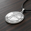 Mercury Fifth Pentacle Necklace Featuring a Polished Silver Medallion