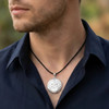 Third Pentacle of Mars Victory Amulet Pendant in Polished Silver