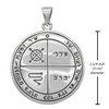 Third Pentacle of Jupiter Protection Amulet Pendant in Polished Silver