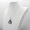 Sterling Silver Odin Sleipnir Pendant with Garnet Gemstone | Norse Pagan Jewelry | Heathen Necklace | Norse Wicca Pendant