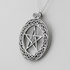 Luxury Silver Celtic Pentacle Pendant Minimalist Witchcraft Jewelry