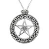 Celtic pentacle pendant pentagram necklace wiccan witch jewelry