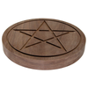 Solid Wood Walnut Wiccan Pentacle Paten Altar Tile Unfinished Witchcraft  Supplies Wiccan Tools