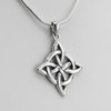 Witches Knot Pendant on Snake Chain Sterling Silver Pagan Jewelry