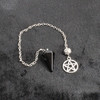 Handcrafted Black Obsidian Pentacle Pendulum - Divination altar Supplies & Witchcraft Tools