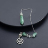 Green Aventurine Pentacle Pendulum - Divination Altar Tools & Witchcraft Supplies