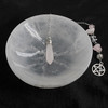 Handcrafted Rose Quartz Pentacle Pendulum - Divination Altar Tools & Witchcraft Supplies