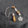 Tigers Eye Pentacle Pendulum - Divination Tools & Spiritual Supplies