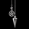 Silver Tone Pentacle Pendulum & Witchcraft Starter Kit: with board and instructions | witchcraft supplies  | pagan altar tools | wiccan gifts | spiritual supplies with gift box