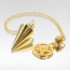 Gold Color Pentacle Pendulum & Witchcraft Starter Kit with board and instructions