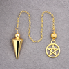Silver Tone Pentacle Pendulum & Witchcraft Starter Kit: with board and instructions | witchcraft supplies  | pagan altar tools | wiccan gifts | spiritual supplies with gift box