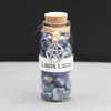 Lapis Lazuli Gemstone Crystal Chips amulet witch jar, pagan, wiccan, and witchcraft metaphysical store supplies with pentacle charm, perfect for solitary practitioner and coven work