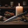 The Black Spiral Athame: A Handcrafted Ritual Dagger | Wiccan Altar Tool for Rites and Sacred  Space The Black Spiral Athame: A Handcrafted Ritual Dagger | Wiccan Altar Tool for Rites and Sacred  Space