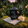 Kitchen Witch Witches Brew Tea Pot Green Witchcraft Tool ready for Rituals