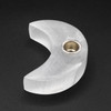 Selenite Crescent Spell Candle Holder | Energy Cleansing & Altar Decor