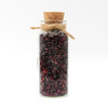 Garnet amulet witch jar, pagan, wiccan, and witchcraft metaphysical store supplies with pentacle charm showing the backside of witch bottle