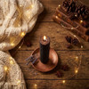 Beeswax Rolled Taper - Black 8"