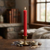 Beeswax Rolled Taper - Red 8"