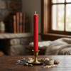 Beeswax Rolled Taper - Red 8"