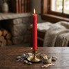 Beeswax Rolled Taper - Red 8"