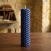 Beeswax Rolled Taper - Blue 4 Inch