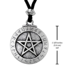 Large Rune Pentacle Pendant Necklace