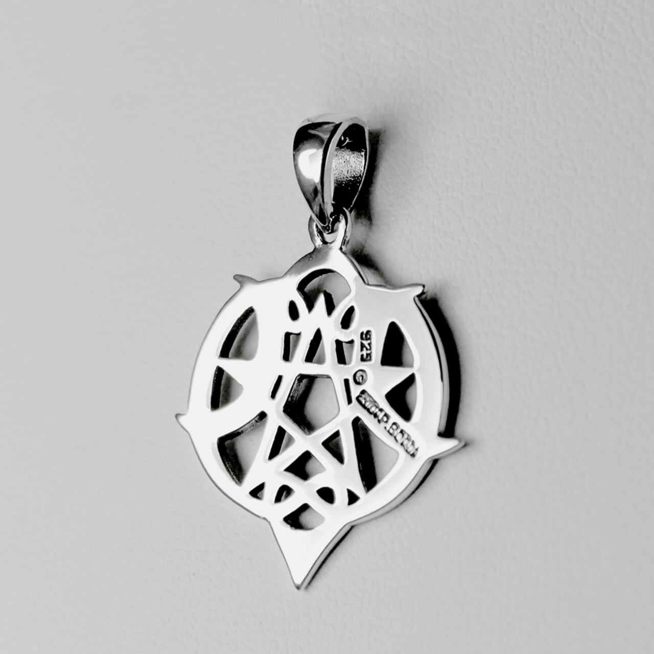 Sterling Silver Small Heart Pentacle Pendant - Wicca Pagan Store