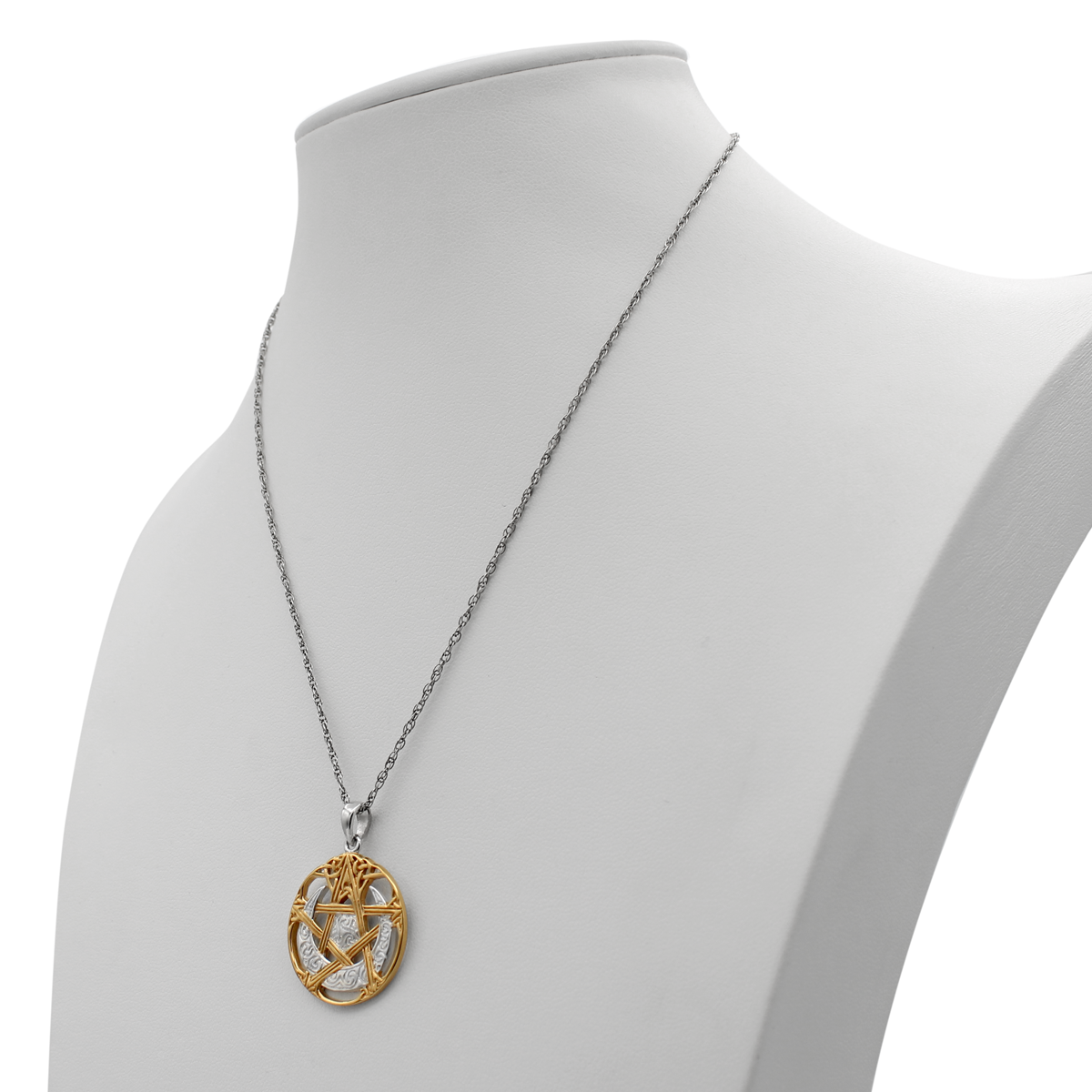DD: Vermeil Cut Out Moon Pentacle Pend