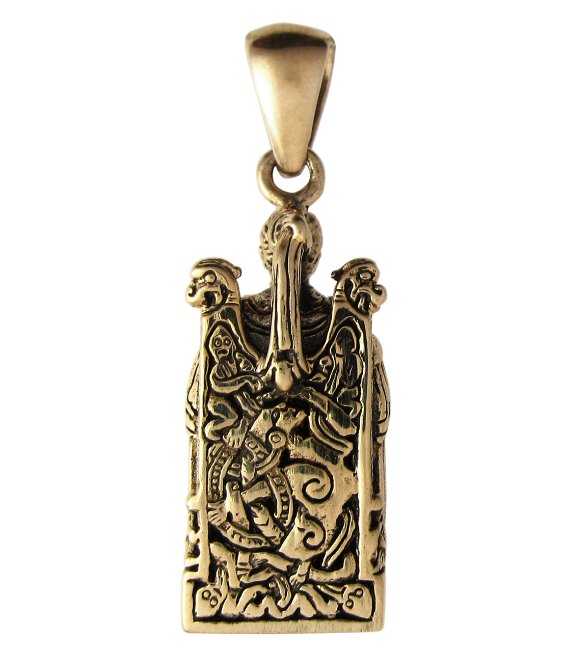 Bronze Seated Freya Pendant - Online Occult Store