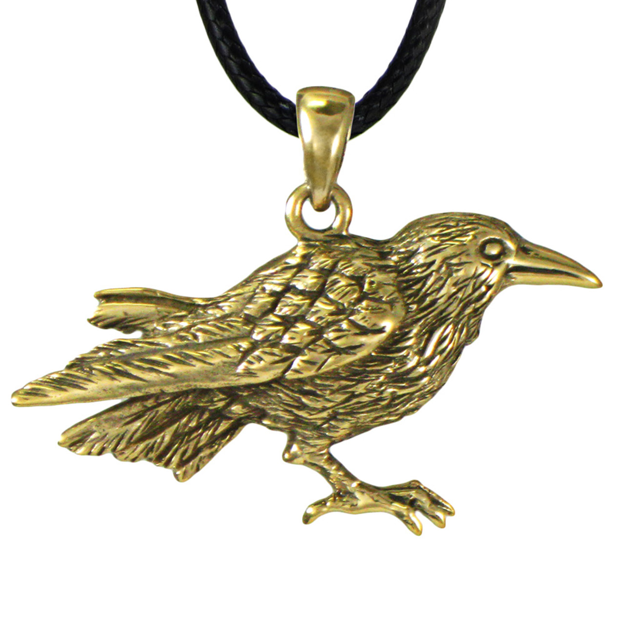 Bronze Crow Totem Pendant - and Knowledge Jewelry